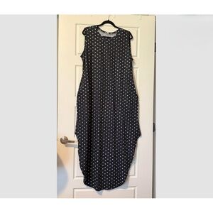 Polka Dot Sleeveless Maxi Dress